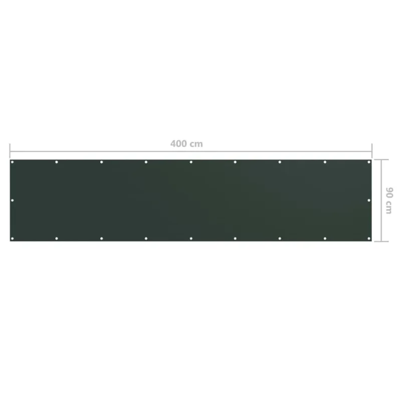 Balkono pertvara, tamsiai žalia, 90x400cm, oksfordo audinys