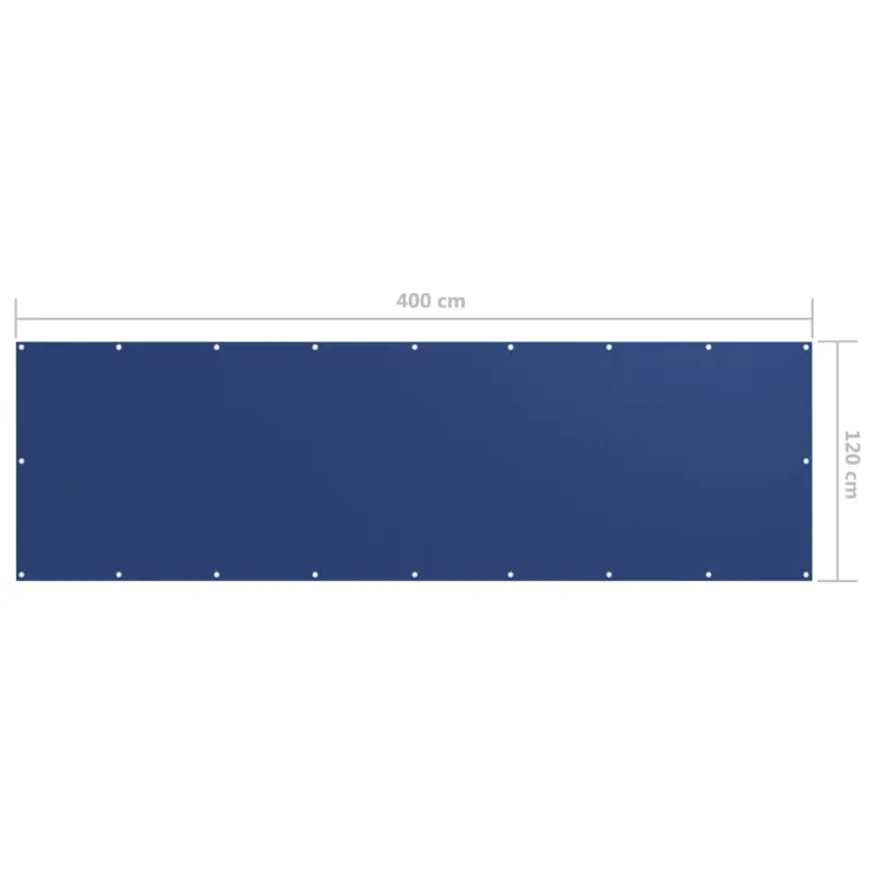 Balkono pertvara, mėlynos spalvos, 120x400cm, oksfordo audinys