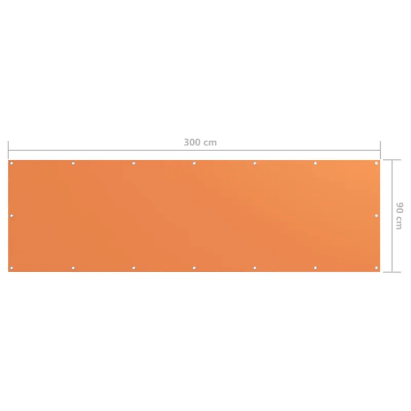 Balkono pertvara, oranžinės spalvos, 90x300cm, oksfordo audinys