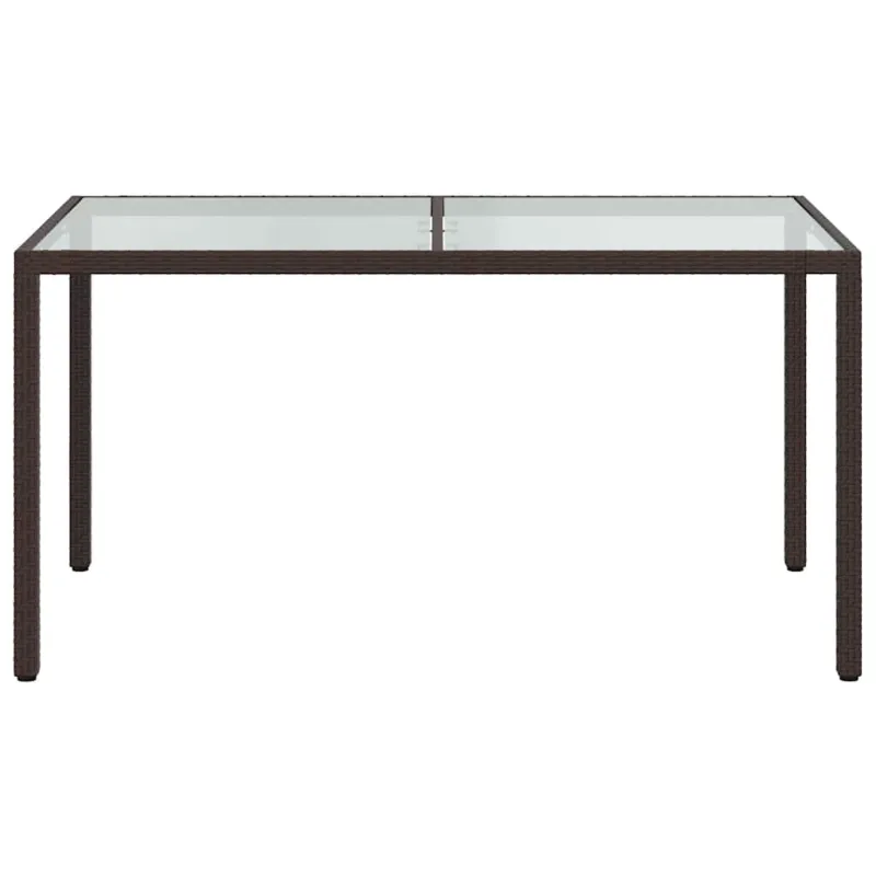 Sodo pöytä, punainen, 150x90x75cm, turvalasi / polyrataani