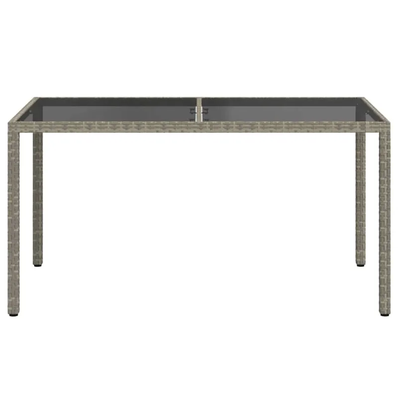 Sodo pöytä, harmaa, 150x90x75cm, karkaistu lasi / polyratasta