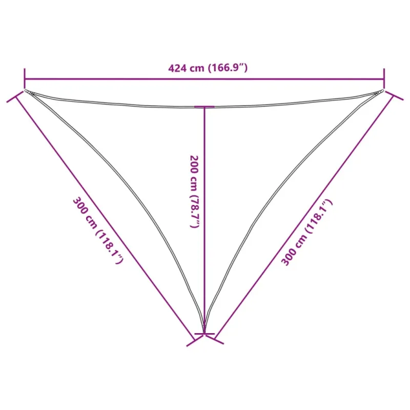 Uždanga nuo saulės, antracito, 3x3x4,24m, oksfordo audinys