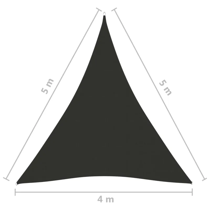 Uždanga nuo saulės, antracito, 4x4x5m, trikampė