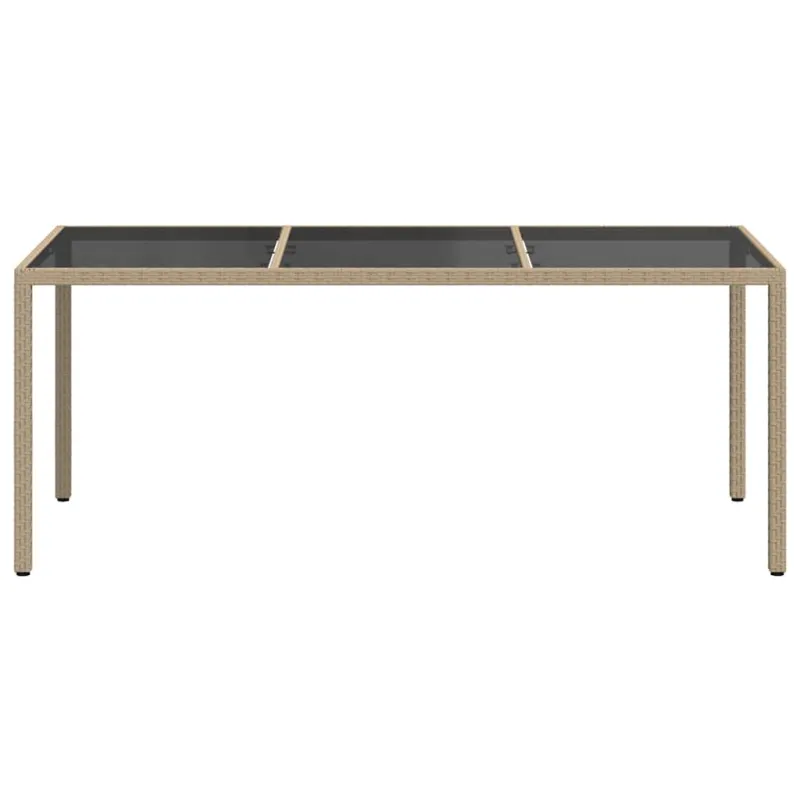 Sodo pöytätaso, hiekka, 190x90x75cm, karkaistu lasi/polyrataani