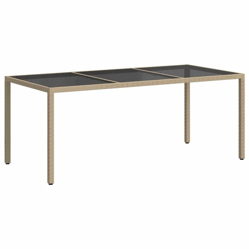 Sodo pöytätaso, hiekka, 190x90x75cm, karkaistu lasi/polyrataani