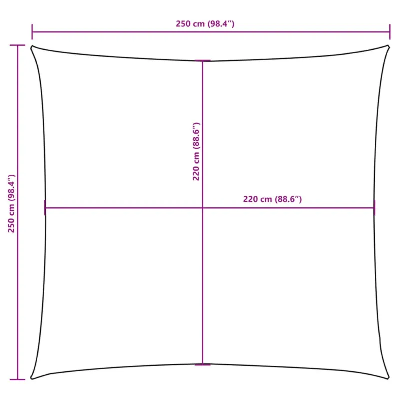 Uždanga nuo saulės, kreminė, 2,5x2,5m, oksfordo audinys