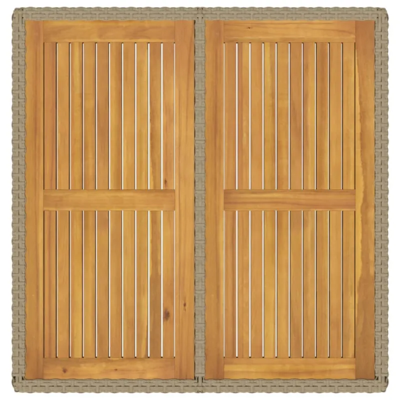 Sodo pöytätaso, hiekka, 109x107x74cm, polyratasta ja akasiapuuta