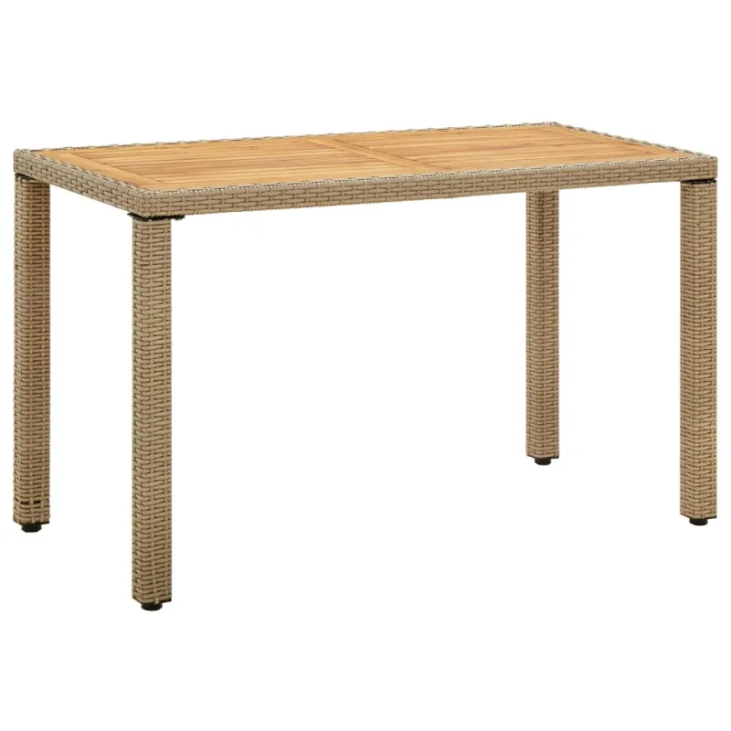 Sodo pöytätaso, hiekka, 123x60x74cm, polyratasta ja akasiapuuta