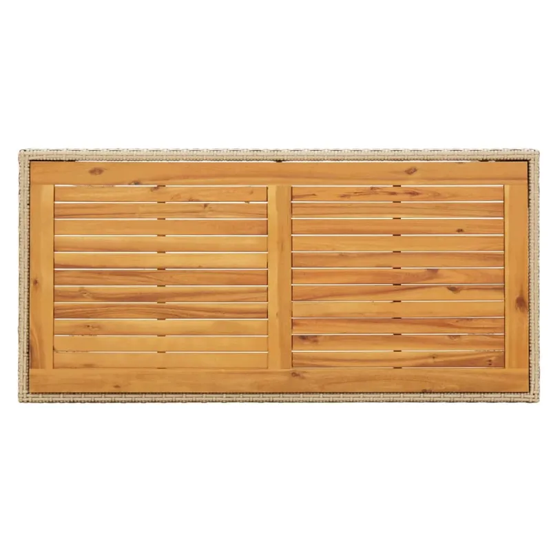 Sodo pöytätaso, hiekka, 123x60x74cm, polyratasta ja akasiapuuta