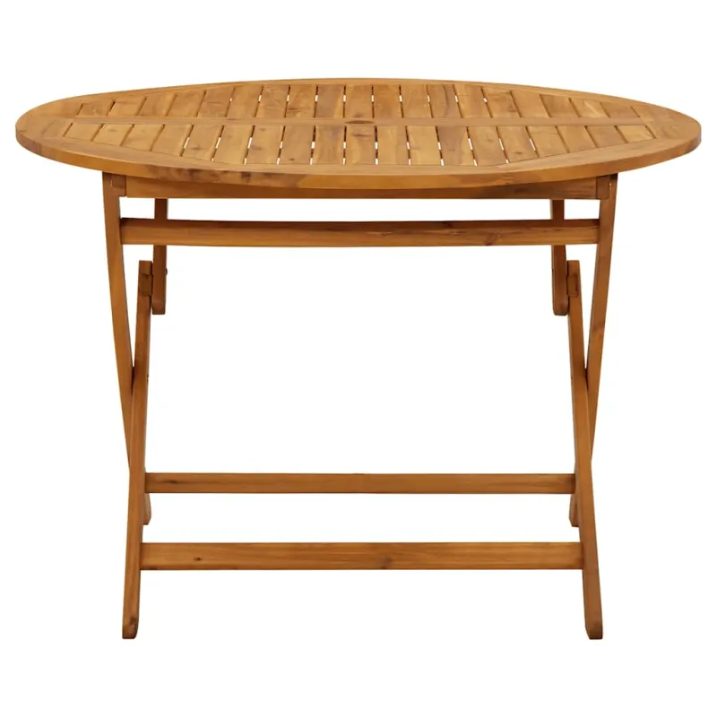 Sulankstettava puutarhapöytä, 110 cm, akatsiapuuta