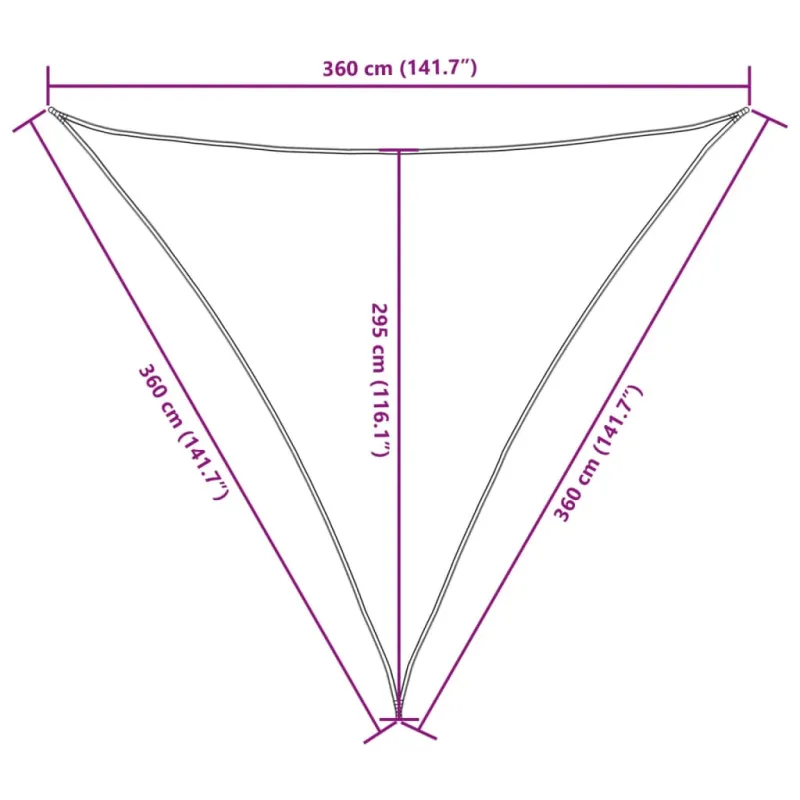 Tentas nuo saulės, baltas, oksfordo audinys, 3,6x3,6x3,6m