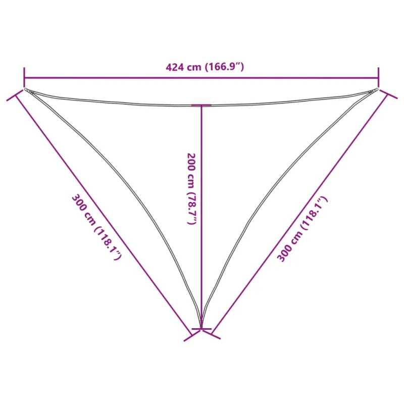 Uždanga nuo saulės, balta, 3x3x4,24m, oksfordo audinys