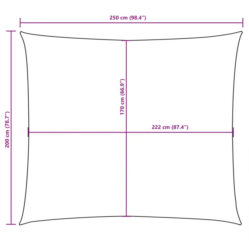 Uždanga nuo saulės, taupe, 2x2,5m, oksfordo audinys