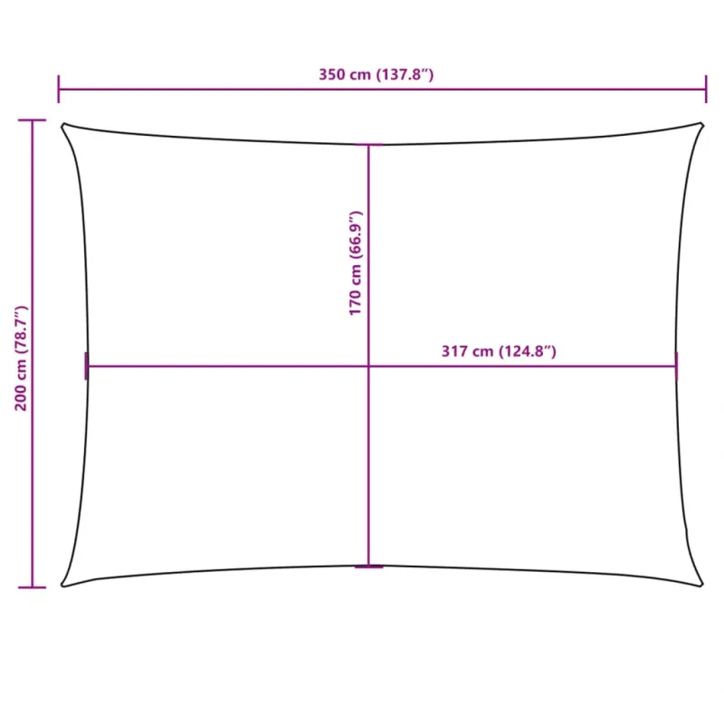 Uždanga nuo saulės, 2x3,5m, oksfordo audinys, stačiakampė
