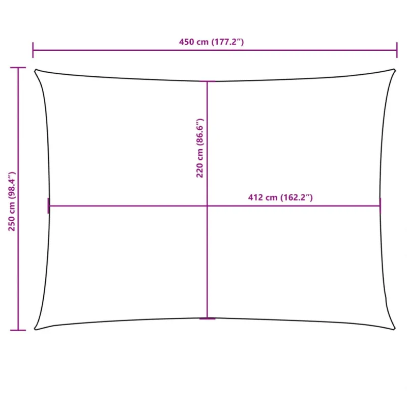 Uždanga nuo saulės, taupe, 2,5x4,5m, oksfordo audinys