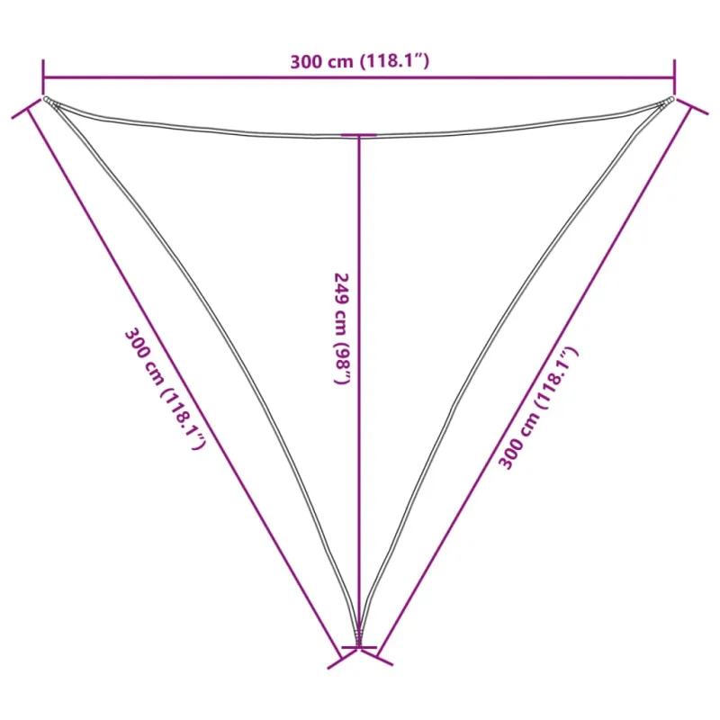 Uždanga nuo saulės, tamsiai žalia, 3x3x3m, oksfordo audinys