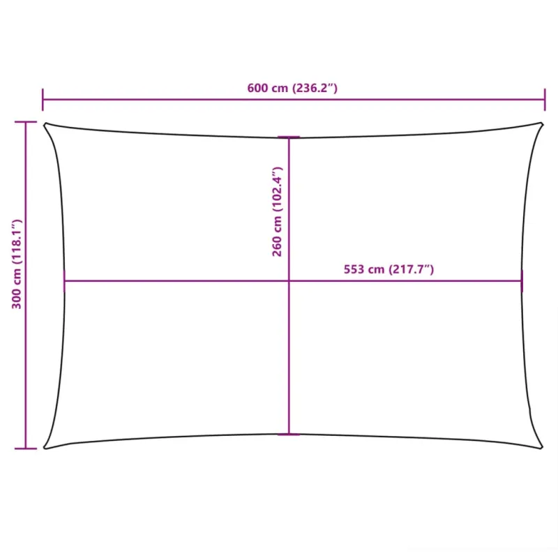 Burė nuo saulės, mėlyna, 3x6m, oksfordo audinys, stačiakampė
