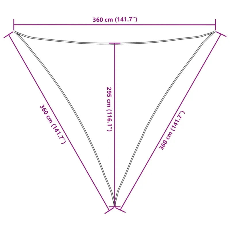 Uždanga nuo saulės, mėlynas, oksfordo audinys, 3,6x3,6x3,6m