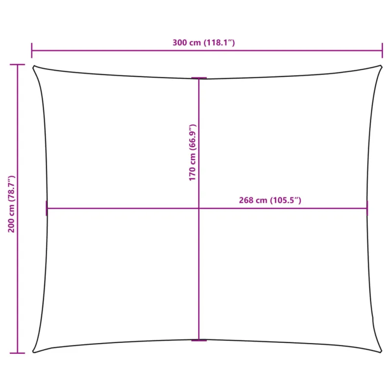 Burė nuo saulės, oranžinė, 2x3m, oksfordo audinys, stačiakampė