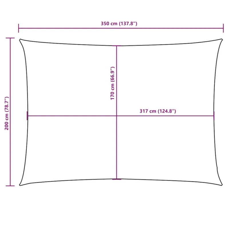 Uždanga nuo saulės, oranžinė, 2x3,5 m, oksfordo audinys