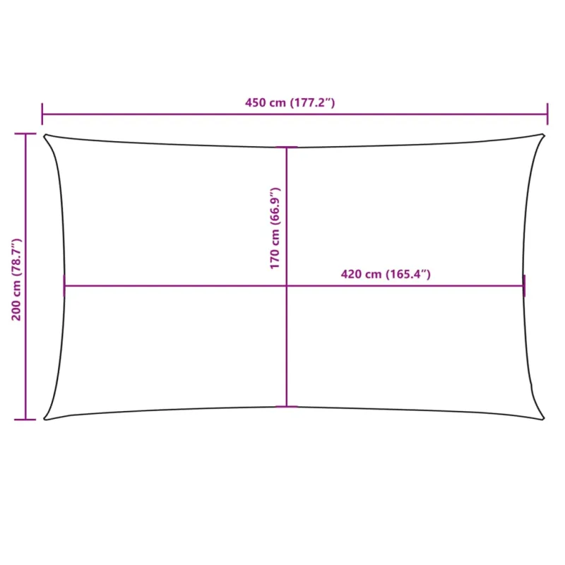 Uždanga nuo saulės, oranžinė, 2x4,5m, oksfordo audinys