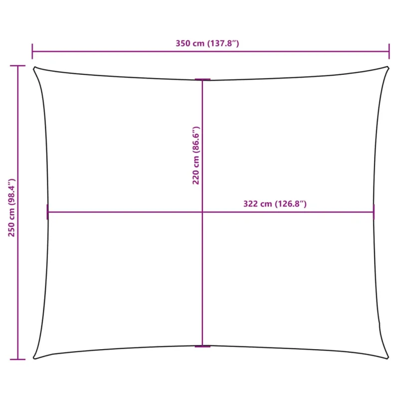Uždanga nuo saulės, oranžinė, 2,5x3,5m, oksfordo audinys