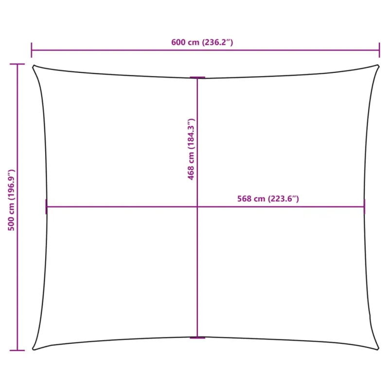 Burė nuo saulės, oranžinė, 5x6m, oksfordo audinys, stačiakampė