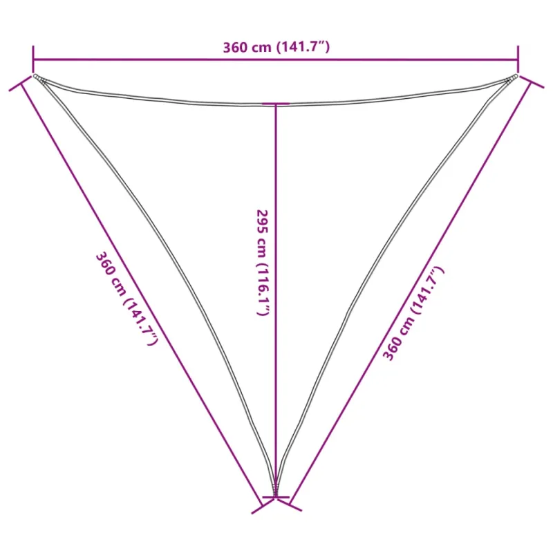 Tentas nuo saulės, oranžinė, oksfordo audinys, 3,6x3,6x3,6m