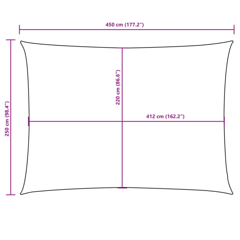 Uždanga nuo saulės, juoda, 2,5x4,5m, oksfordo audinys