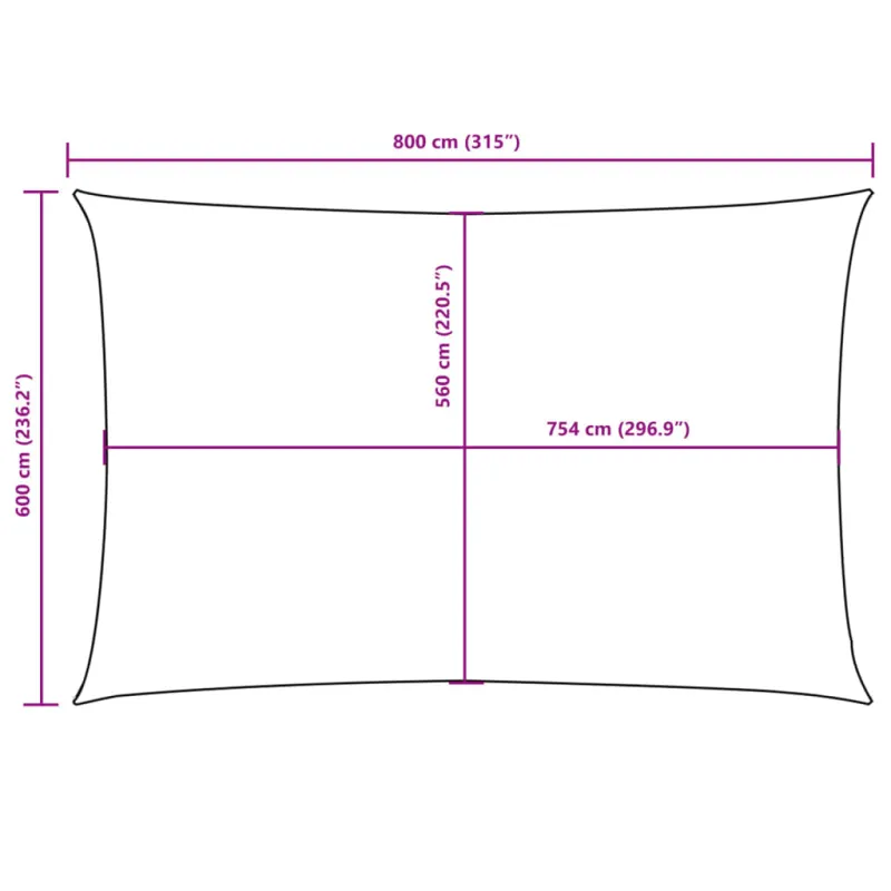 Burė nuo saulės, juoda, 6x8m, oksfordo audinys, stačiakampė