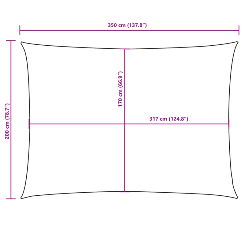 Uždanga nuo saulės, ruda, 2x3,5m, oksfordo audinys, stačiakampė
