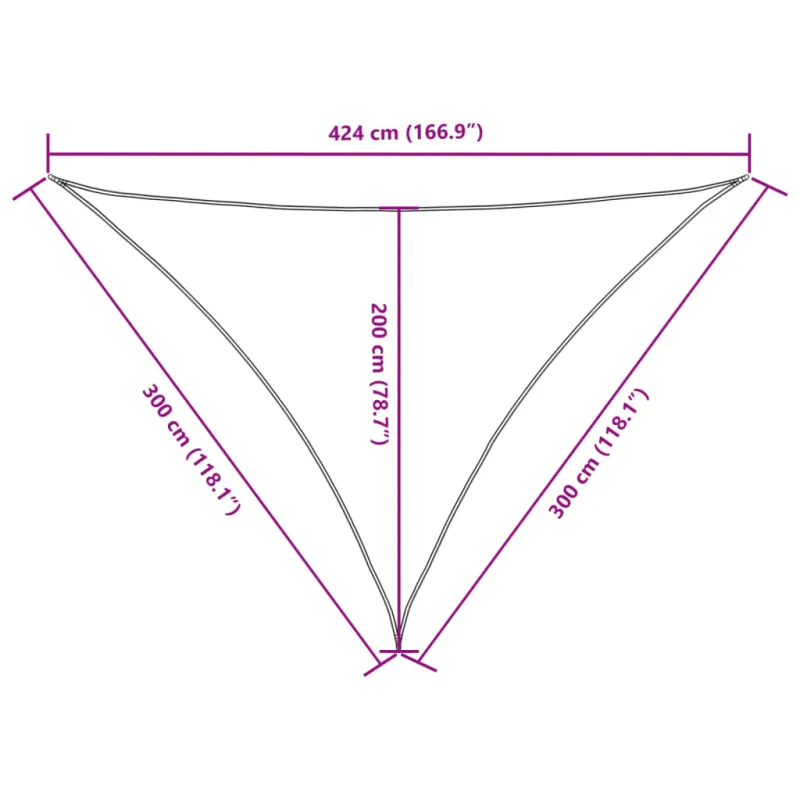 Uždanga nuo saulės, ruda, 3x3x4,24m, oksfordo audinys