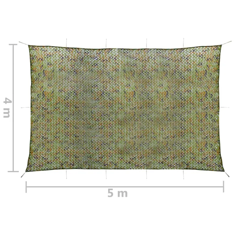 Kamufliažinis tinklas su laikymo krepšiu, žalios spalvos, 4x5m