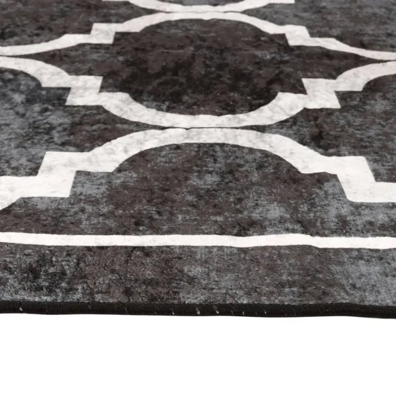 Kilimas, juodas ir baltas, 190x300cm, skalbiamas