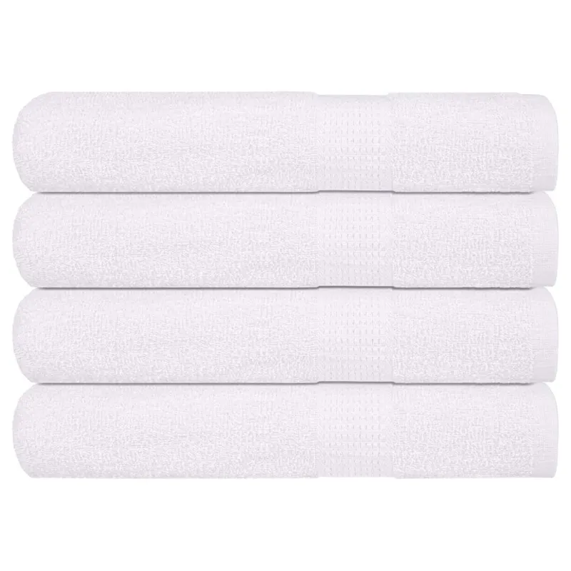 Pirties rankšluosčiai, FROGN, 4 vnt., balti, 80x200 cm, 360 g/m²