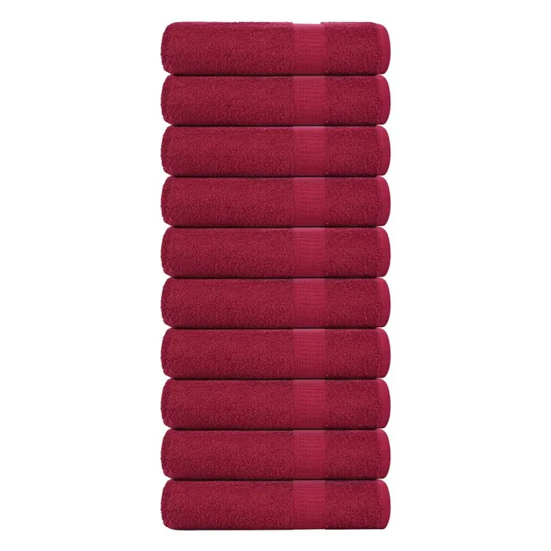 Rankšluosčiai, FROGN, 10 vnt., bordo spalvos, 50x100 cm, 360 g/m²