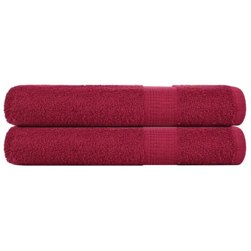 Pirties rankšluosčiai, FROGN, 2 vnt., bordo spalvos, 80x200 cm, 360 g/m²