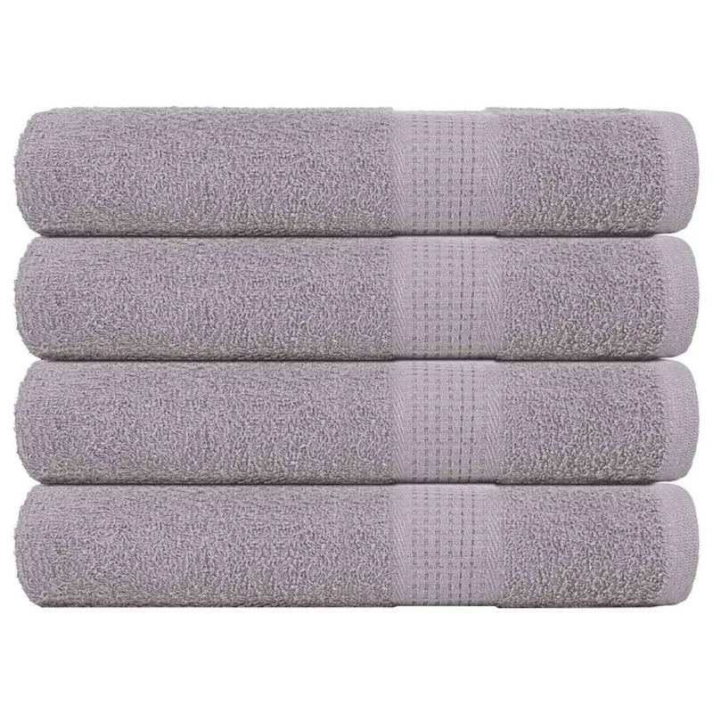 Pirties rankšluosčiai, FROGN, 4 vnt., pilki, 80x200 cm, 360 g/m²