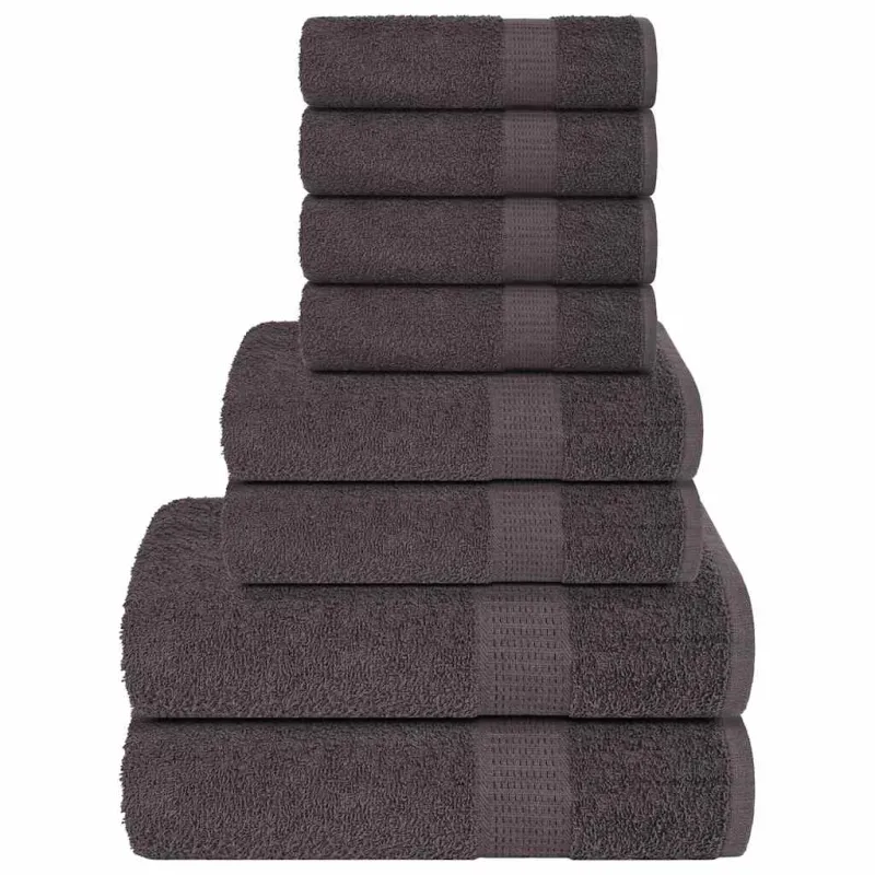 8 dalių rankšluosčių komplektas FROGN antracito spalvos, 360 g/m²