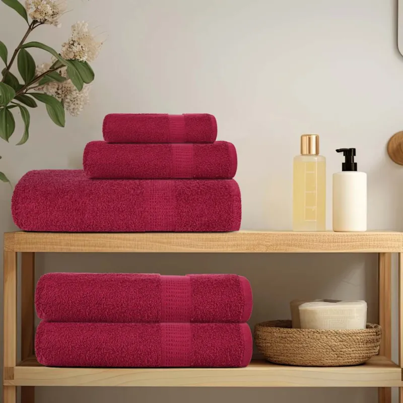 12 dalių rankšluosčių komplektas FROGN bordo spalvos, 360 g/m²
