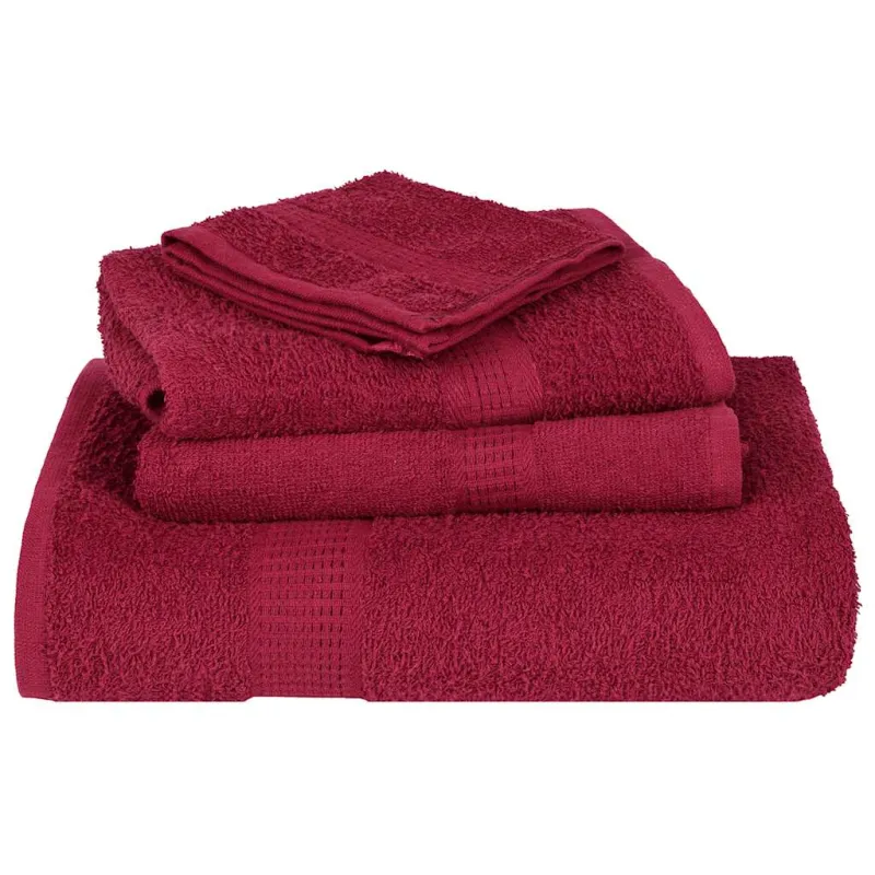12 dalių rankšluosčių komplektas FROGN bordo spalvos, 360 g/m²
