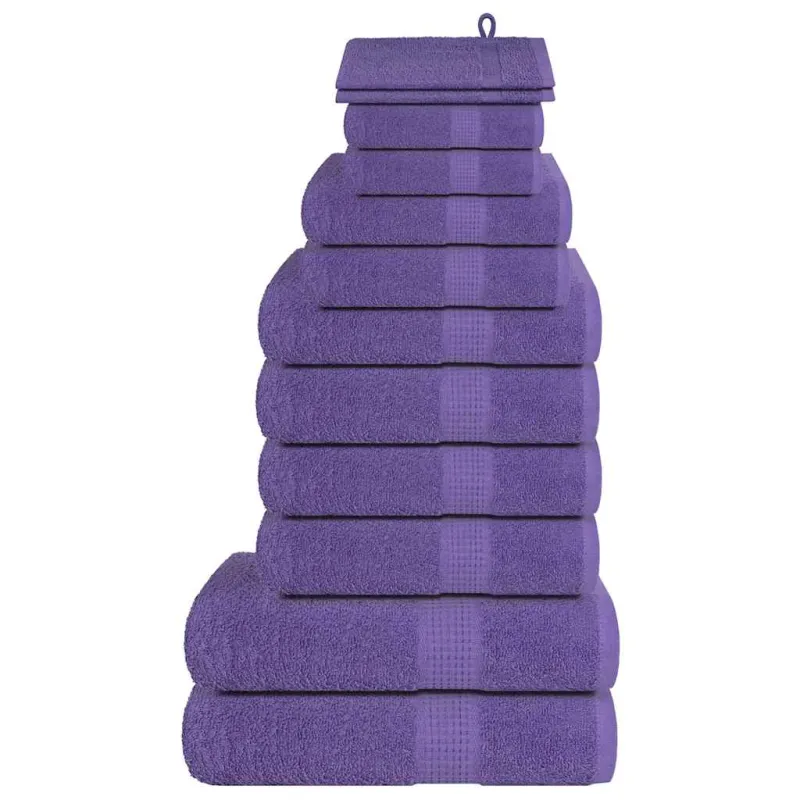 12 dalių rankšluosčių komplektas FROGN violetinis, 360 g/m²