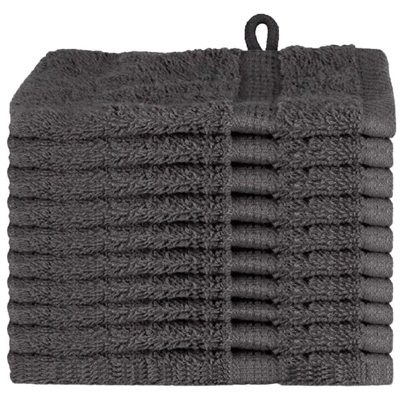 Svečių Rankšluostis SOLUND 10 pcs Antracitas 15 x 21 cm 550 gsm