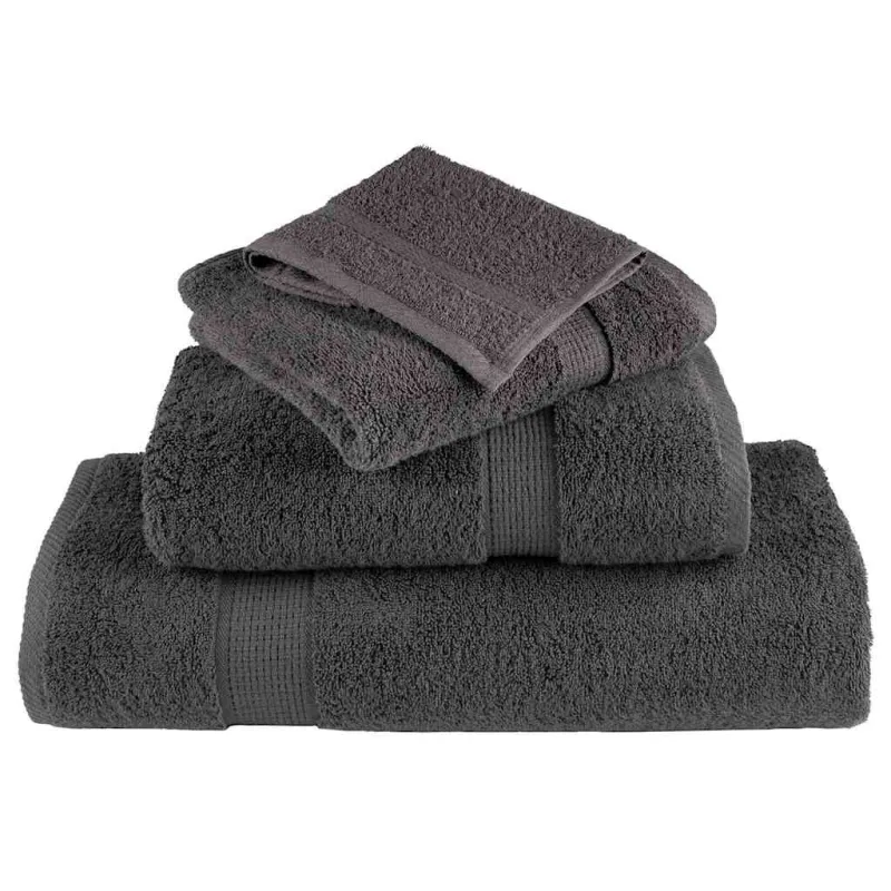 Svečių Rankšluostis SOLUND 10 pcs Antracitas 15 x 21 cm 550 gsm