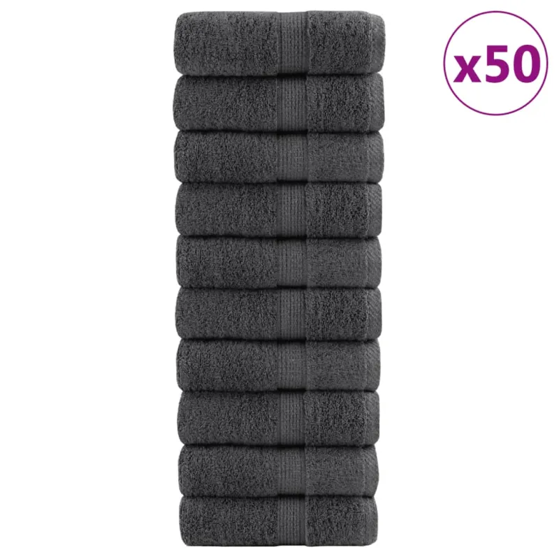 Svečių rankšluosčiai, SOLUND, 50vnt., antracito, 30x50cm 600g/m²