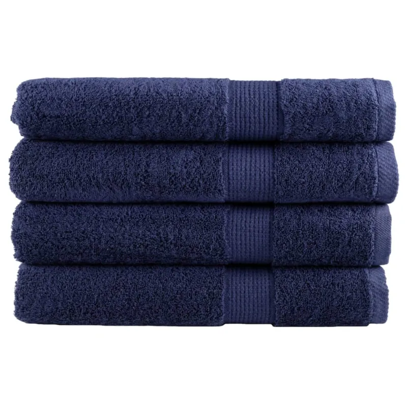 Pirties rankšluosčiai, SOLUND, 4vnt., mėlyni, 80x200cm, 600g/m²