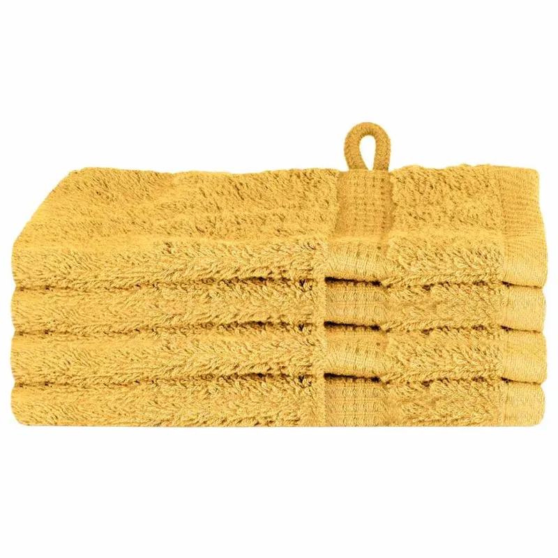 Svečių Rankšluostis SOLUND 4 pcs Auksinė 15 x 21 cm 550 gsm