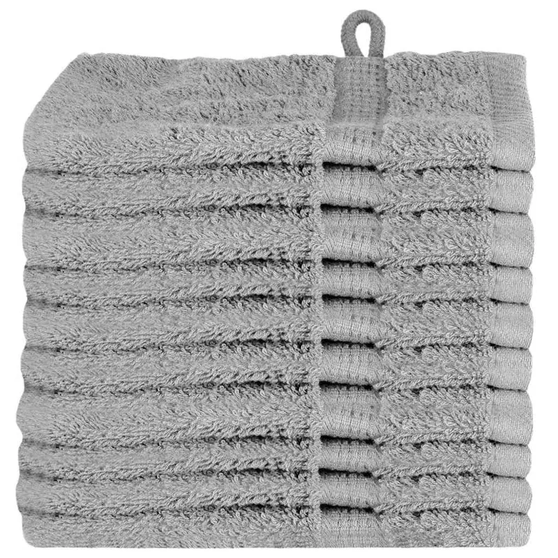 Svečių Rankšluostis SOLUND 10 pcs Pilka 15 x 21 cm 550 gsm