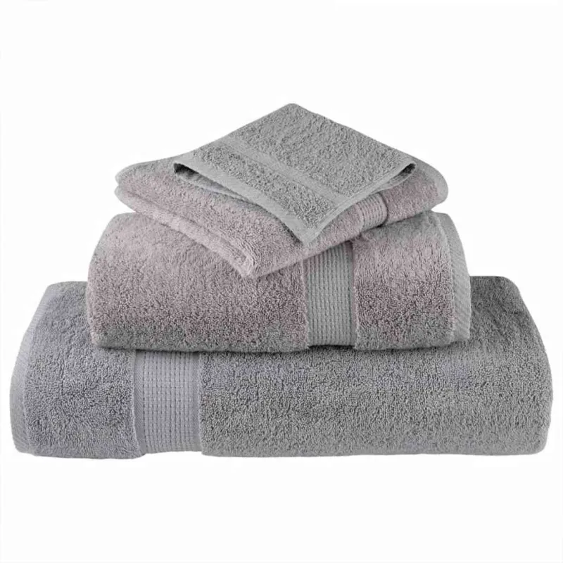 Svečių Rankšluostis SOLUND 10 pcs Pilka 15 x 21 cm 550 gsm