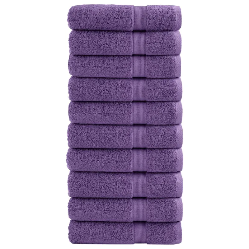 Dušo rankšluosčiai SOLUND, 10vnt., violetiniai 70x140cm 600g/m²